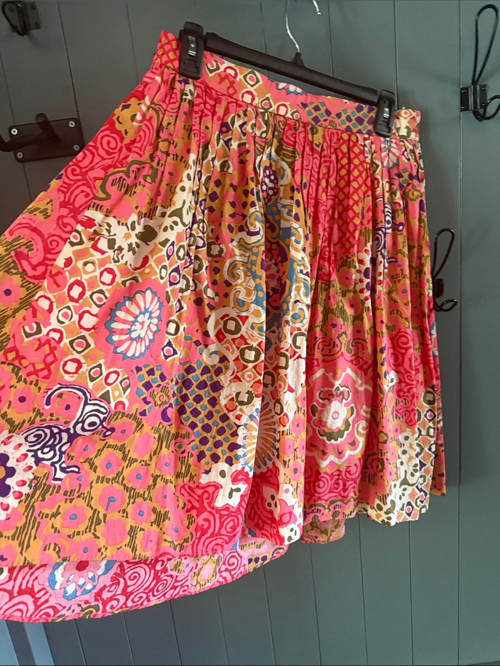 JCrew Printed Pink Multicolor A-Line Skirt - Picture 2 of 5